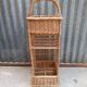 Vintage wicker bar basket bottle holder