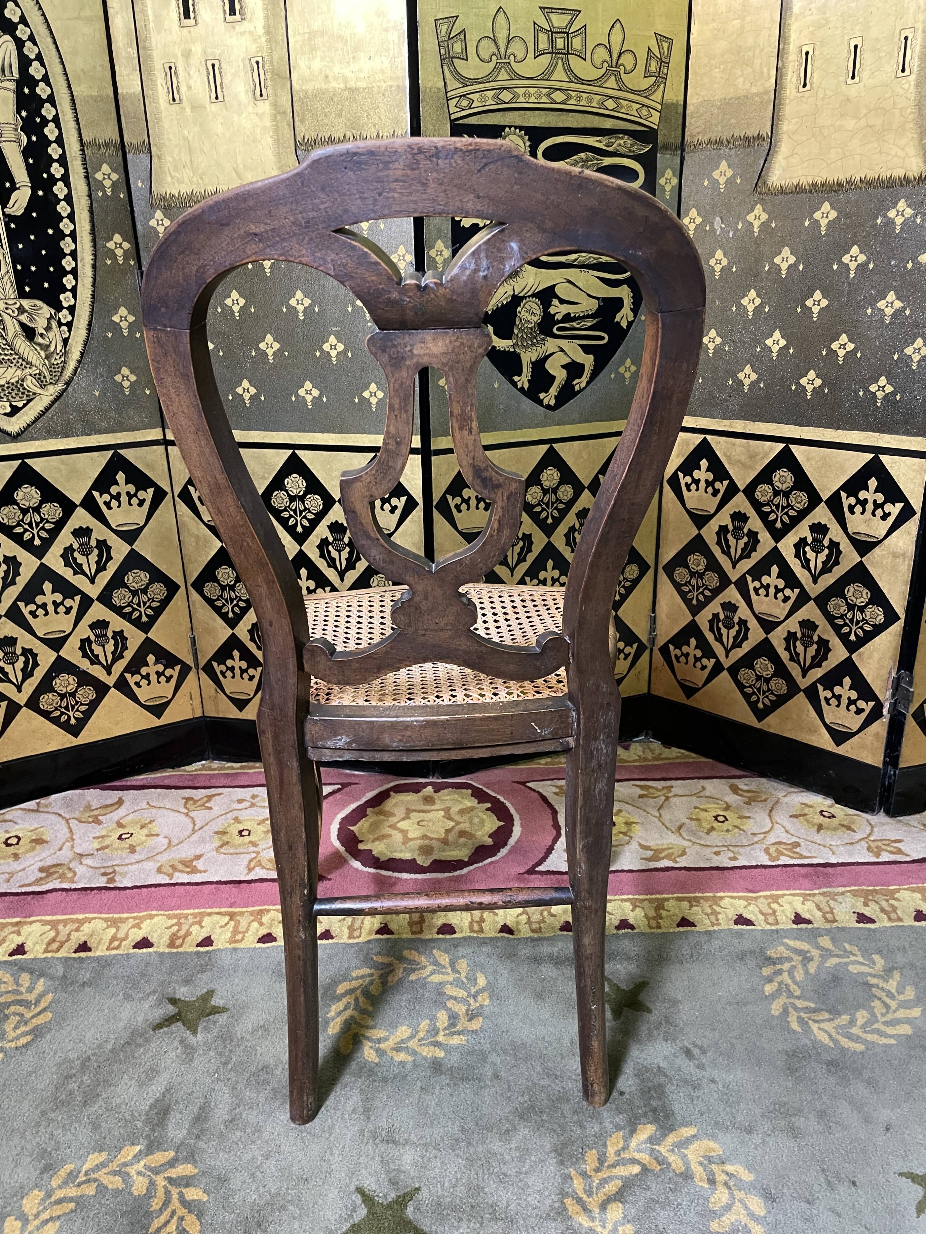 Suite of 4 Louis Philippe chairs in canning