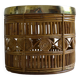 Bamboo and brass basket circa 1960 italy