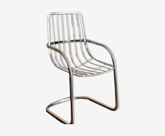 Fauteuil acier chromé