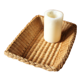 Braided wicker basket basket