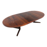 Vintage Danish oval extendable dining table palissander by Dyrlund