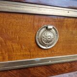 Louis XVI style bureau plat - Circa 1880 - In mahogany and mahogany veneer