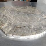 Table basse en onyx et aluminium