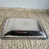 Rectangular metal silver-plated tray