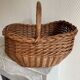 Panier osier forme bombée