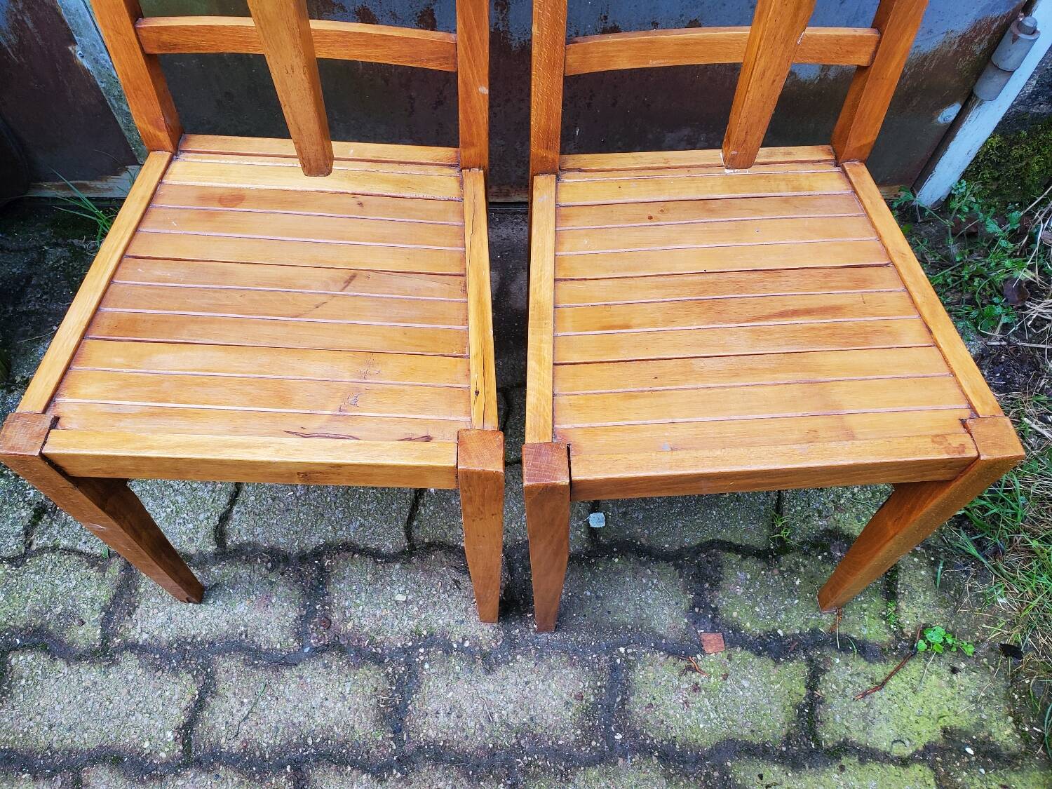 Trio of chairs 1940/50 by René Gabriel