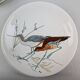Gien service model birds in polychrome earthenware hand painted