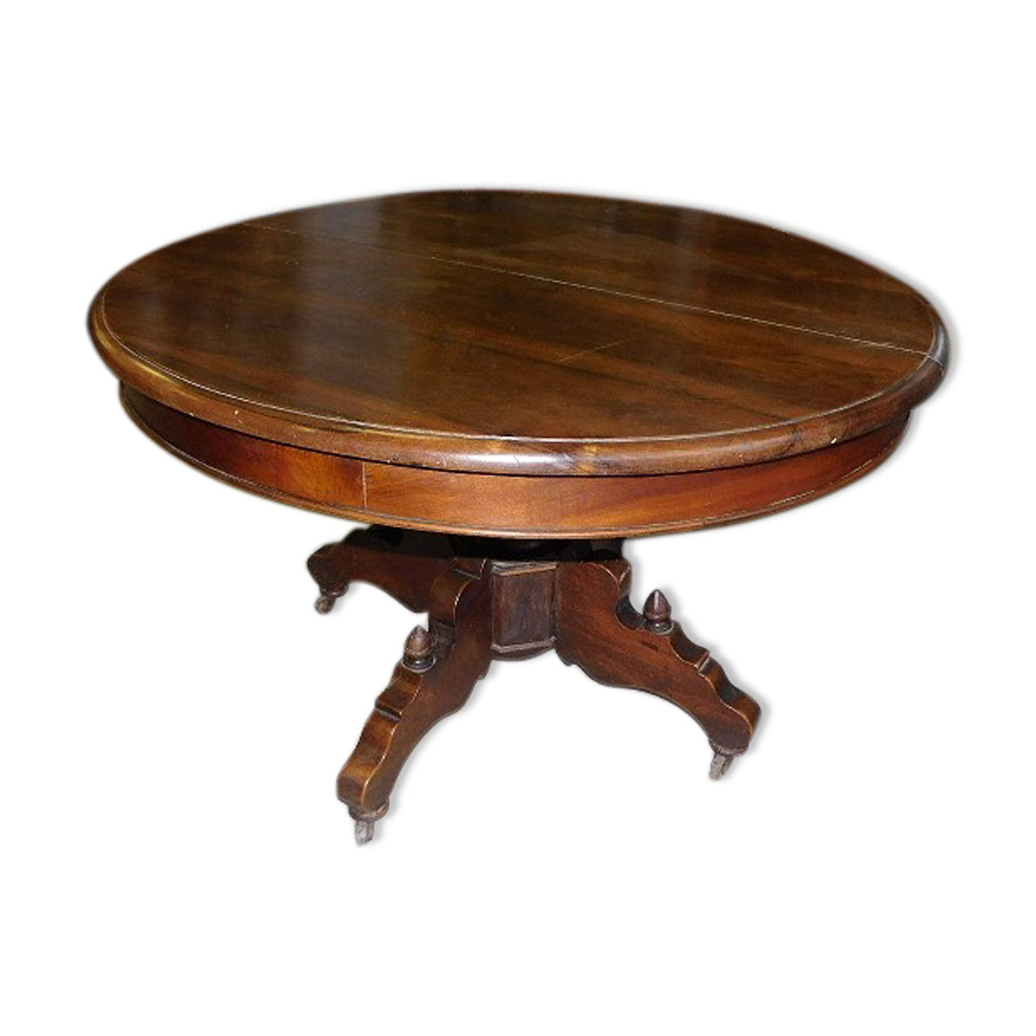 Gueridon foot central in noyer of the 19th siecle