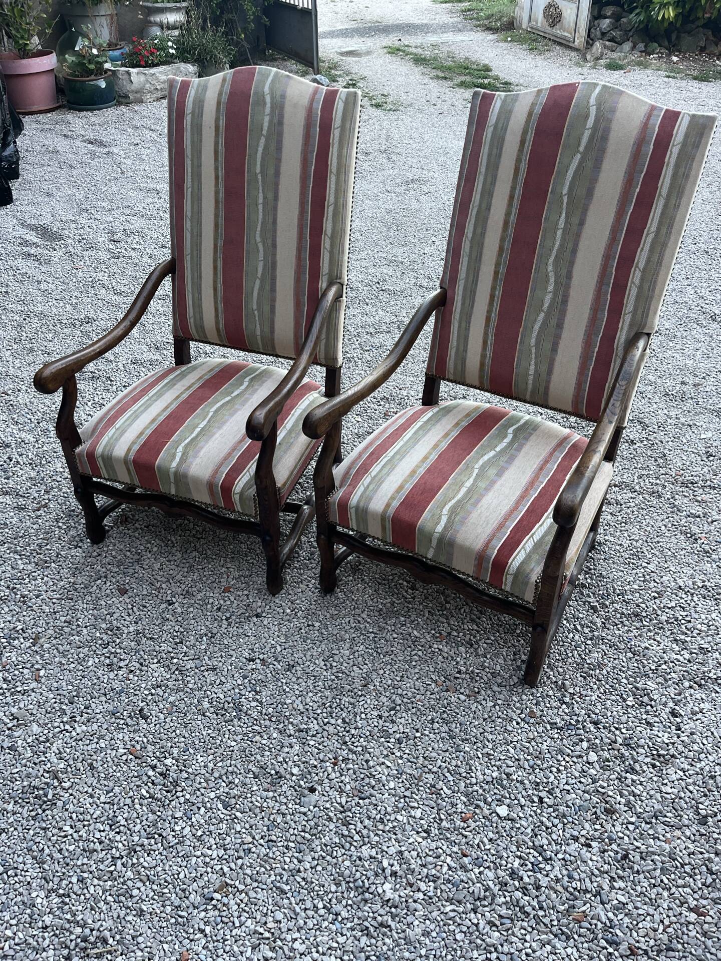 Set of 2 Louis XIV style armchairs