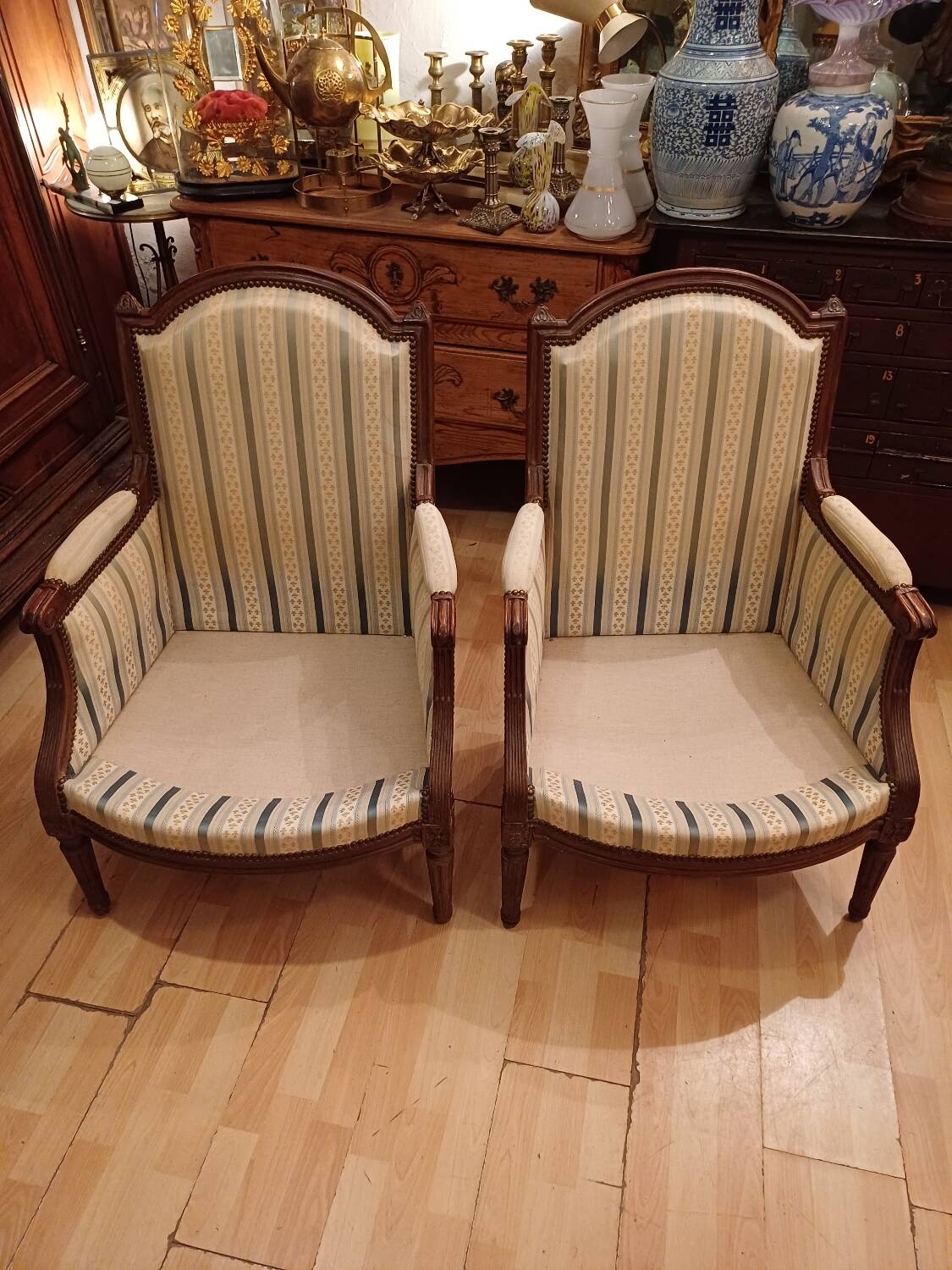 Paire de bergère époques Louis 16, 18 eme