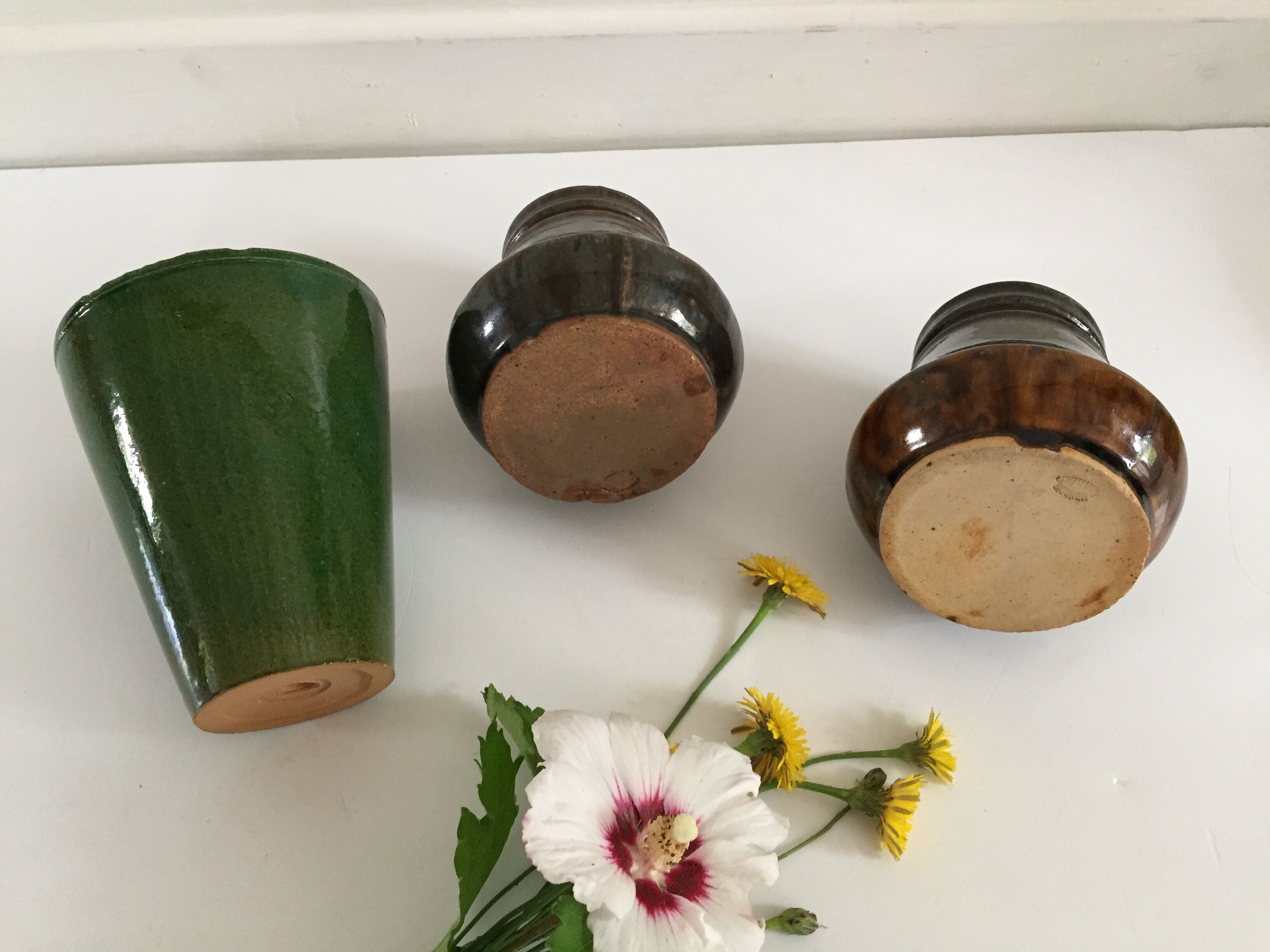 Set of 3 vintage ceramic vases