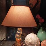 Vintage resin lamp with marine shell inclusions