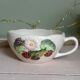 Vintage barbotine fruit cup Francesco Guarino