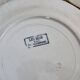 4 old flat plates iron earth blue earthenware mismatched