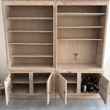 AmPm bookcase in ceruse solid wood