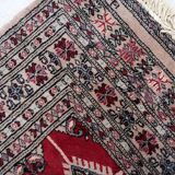 Tapis vintage ouzbek Boukhara fait main en laine – 126 x 181 cm – années 1960