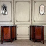 Pair of Console Tables, Mahogany and Rosewood Veneer, Blue Turquin Marble, X