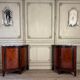 Pair of Console Tables, Mahogany and Rosewood Veneer, Blue Turquin Marble, X