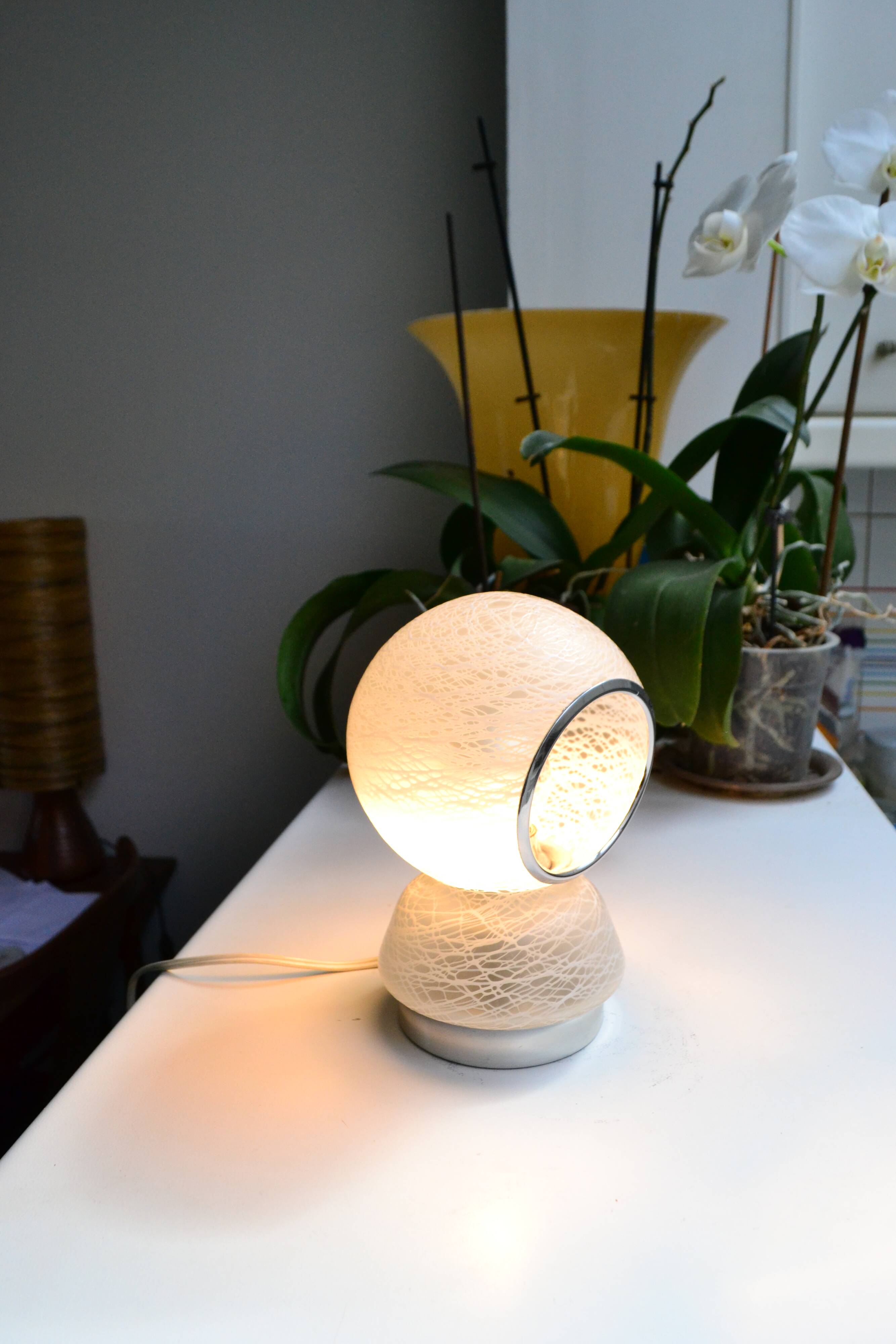 Glass ball lamp Italy 70s