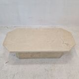 Italian Coffee Table in Travertine, 1980s