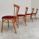 Lot de 4 chaises de salle a manger par Antonin Suman pour Tatra Nabytok