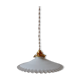 Suspension in white and transparent toothed opaline early twentieth century