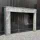 Louis XVI fireplace in gray marble Saint Anne, eighteenth century