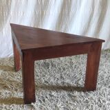 Triangular solid wood coffee table