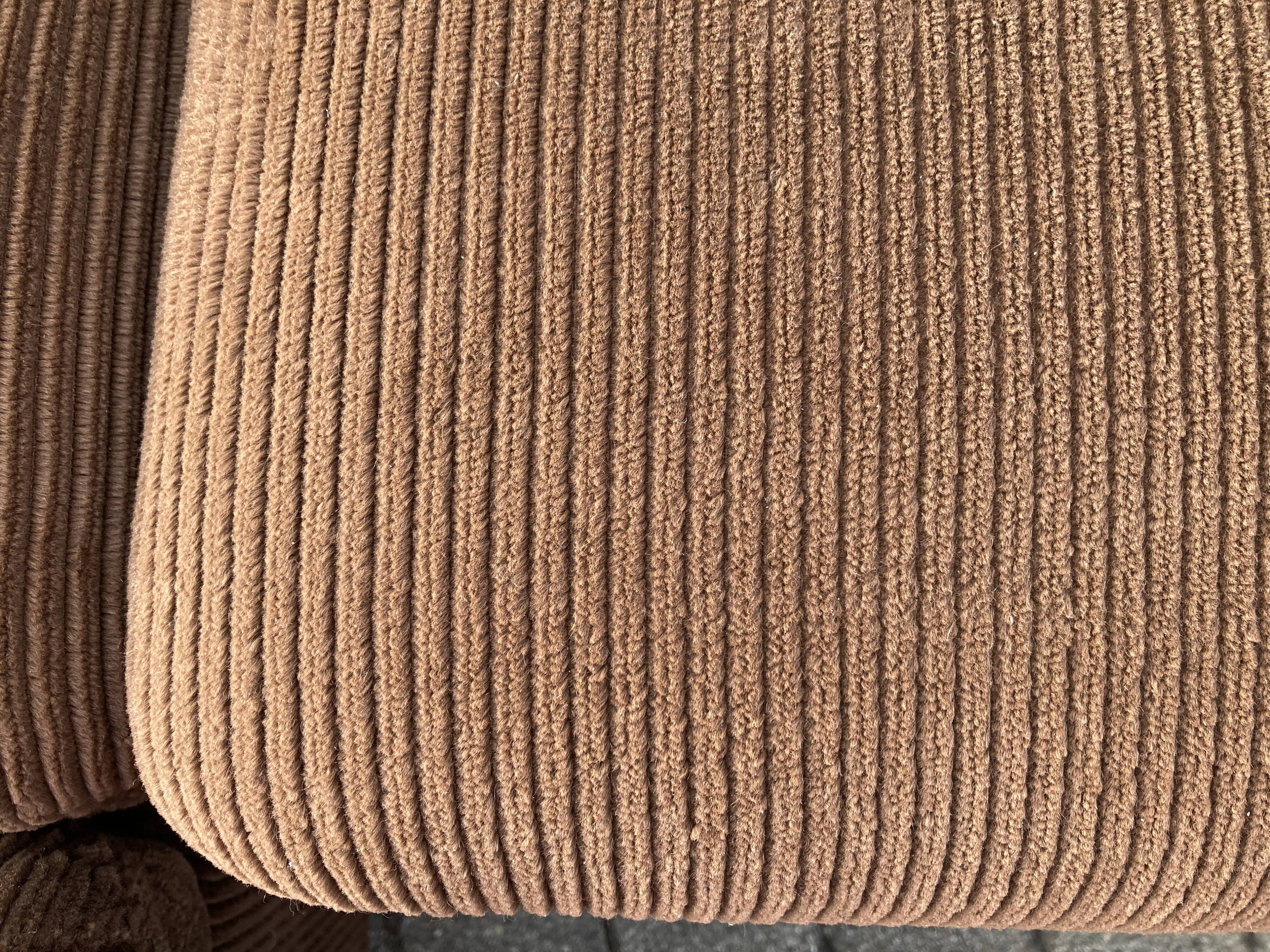 Vintage Modular Sofa in Brown Velvet Corduroy, 1970s