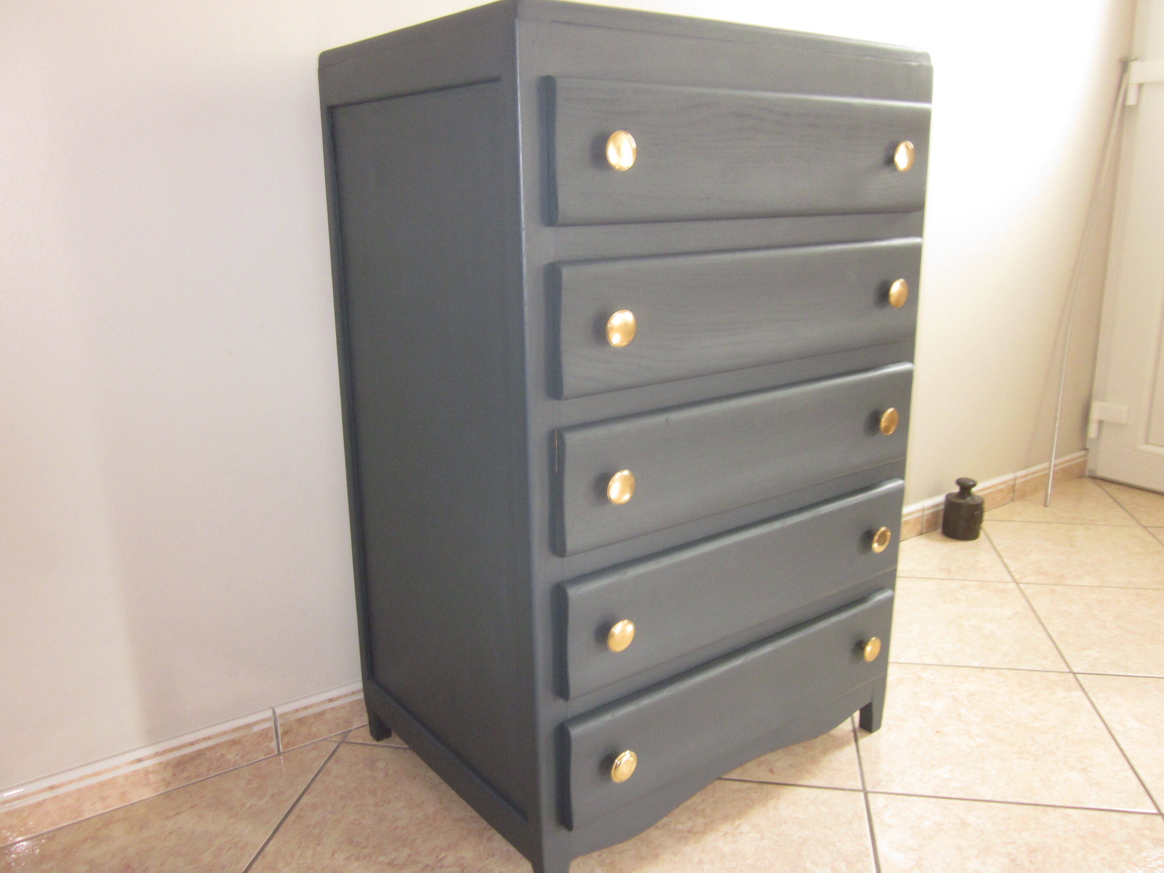 anthracite grey vintage dresser