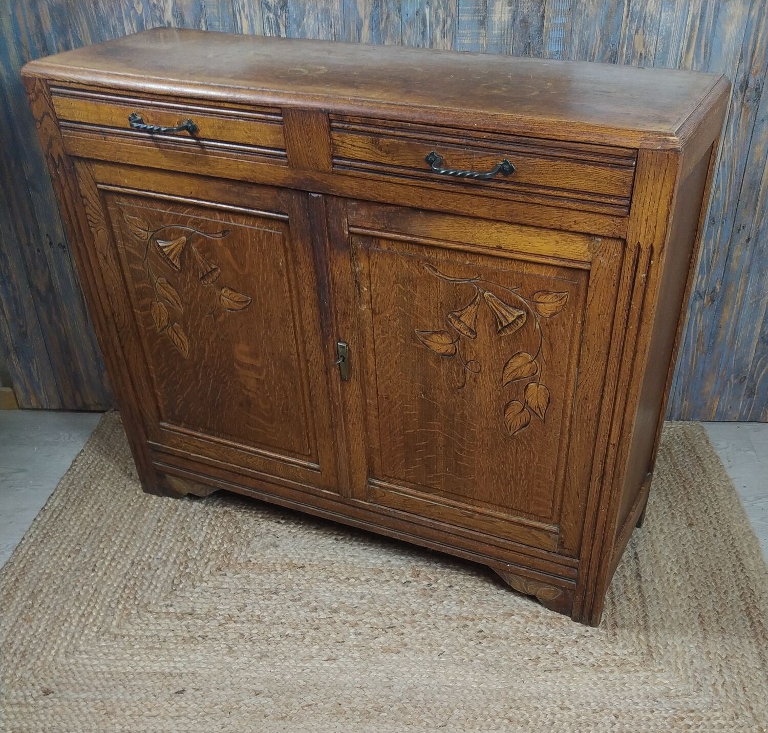 Low wooden sideboard