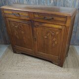 Low wooden sideboard