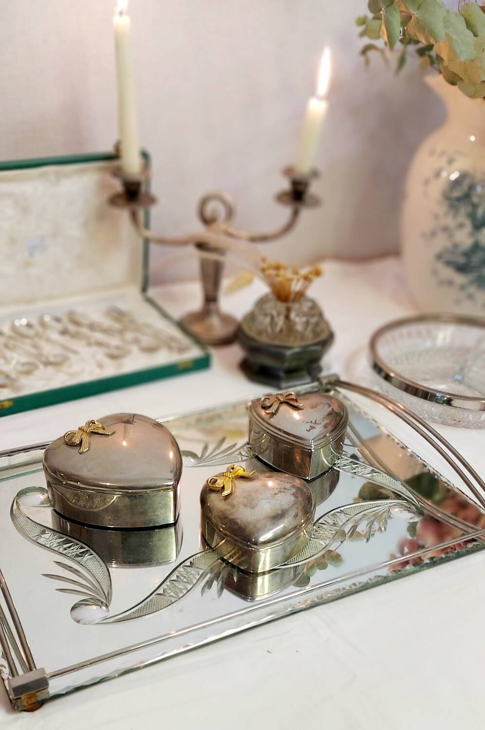 Boîtes à bijoux coeur vintage