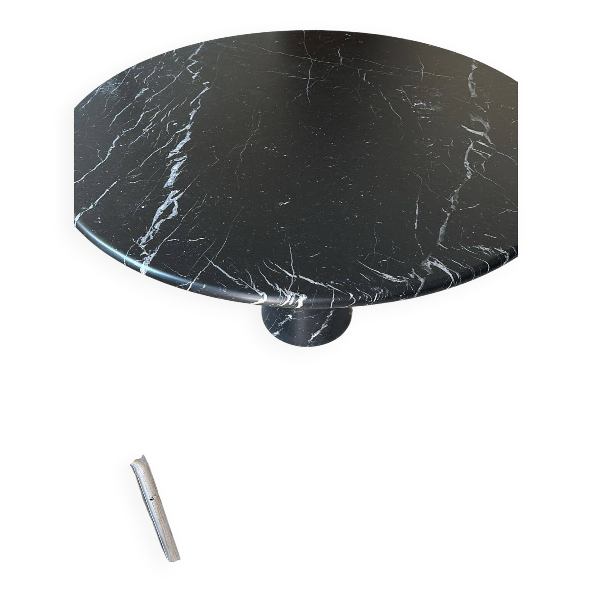 Angelo Mangiarotti M1 dining table Nero Marquina marble 130cm