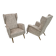 Pair of Gio Ponti Mid-Century Modern Italian Velvet "Alata" Lounge Chairs