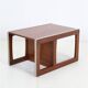 Set of 3 teak convertible children's chairs / stools / side tables, 1960s