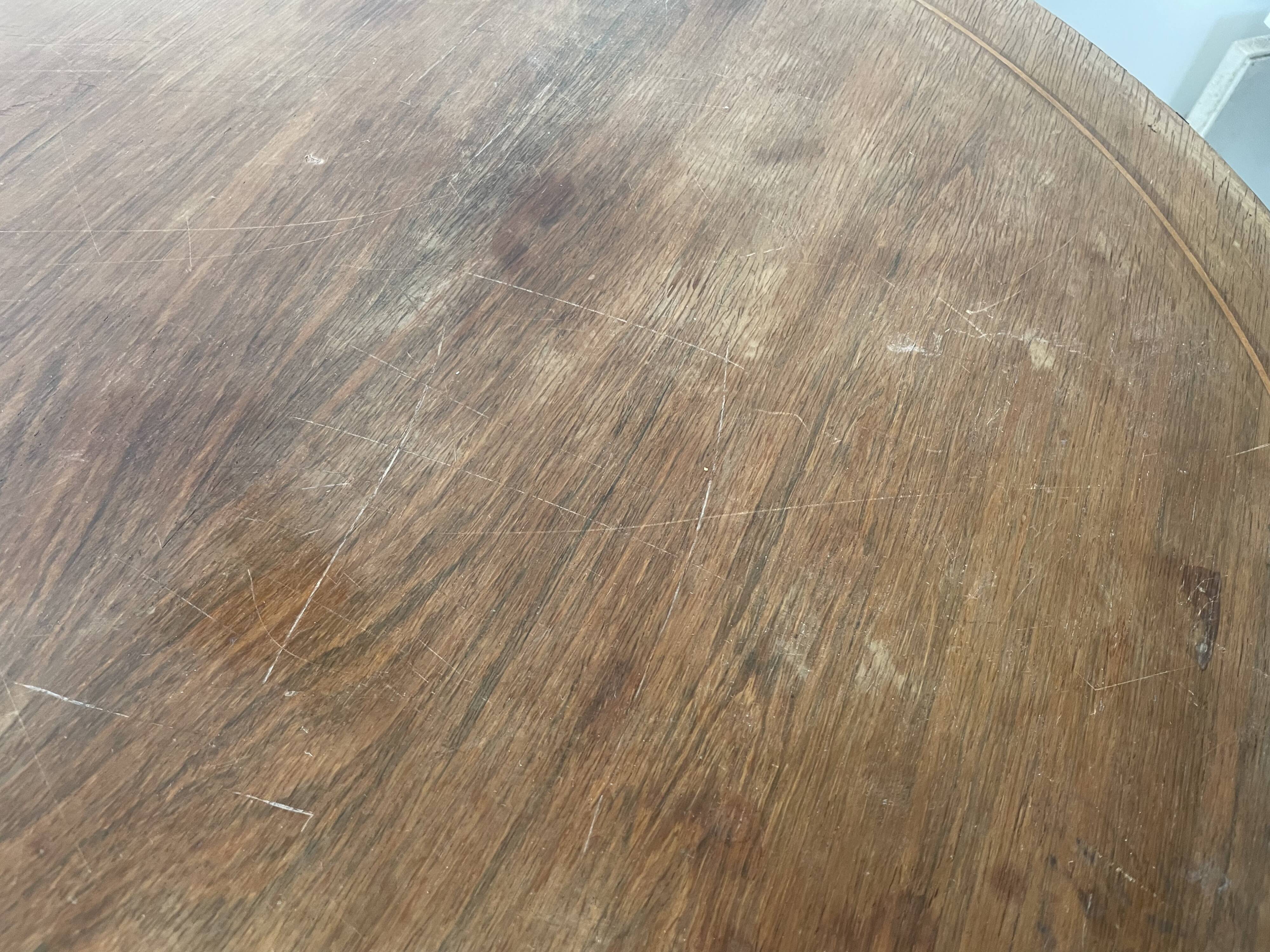 Old round side table