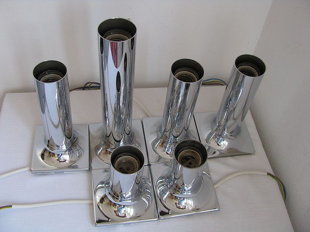 Wall lamp by Rolf Krüger for Staff, 1970s, set of 6