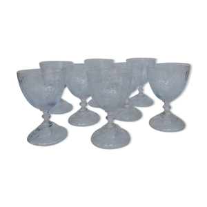 8 verres en cristal de