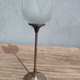 Vintage brass tulip candle holder