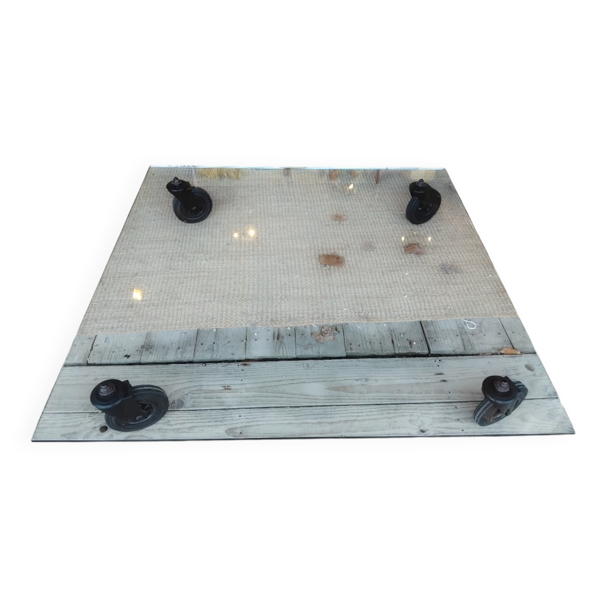 Coffee table - Table with wheels - Gae Aulenti - Fontana Arte - c. 1980