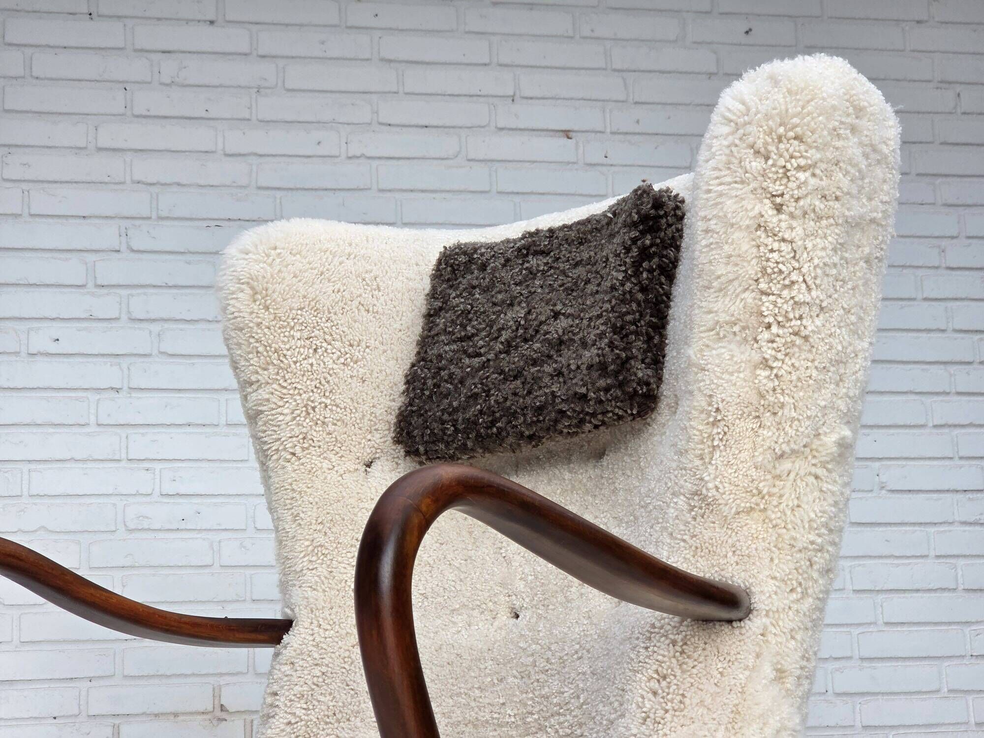 1960s, Danish design by A. Christensen for Slagelse Møbelværk, sheepskin.