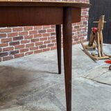 Round teak table from the 60s