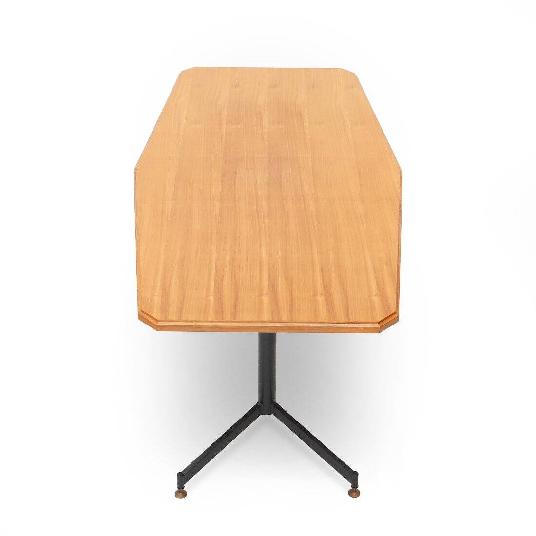 Table with a wooden top and metal frame, 1950s.