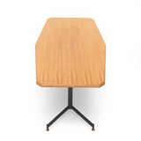 Table with a wooden top and metal frame, 1950s.