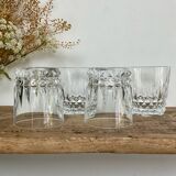 4 vintage whiskey glasses