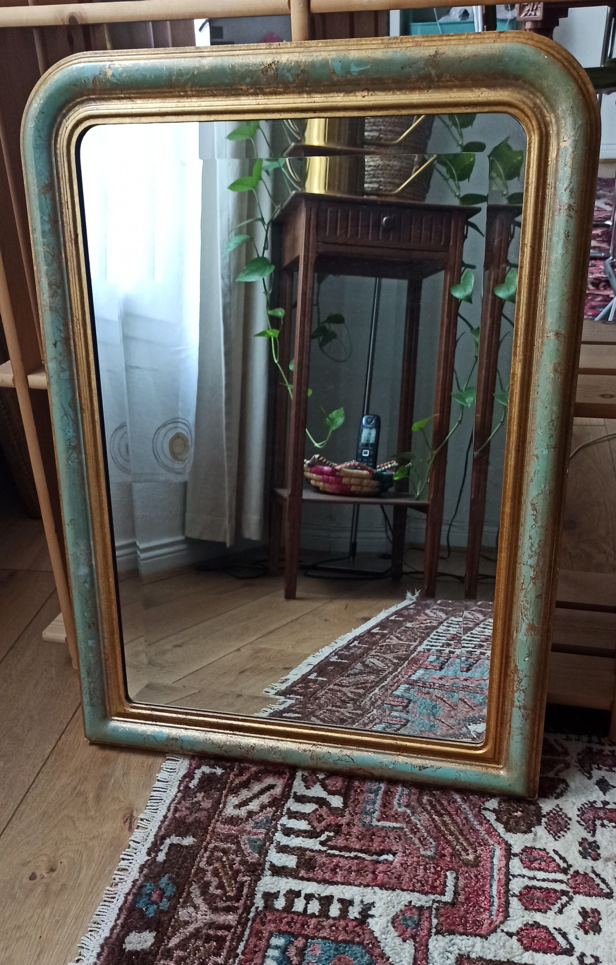 Decorative antique mirror marble effect 52x70cm