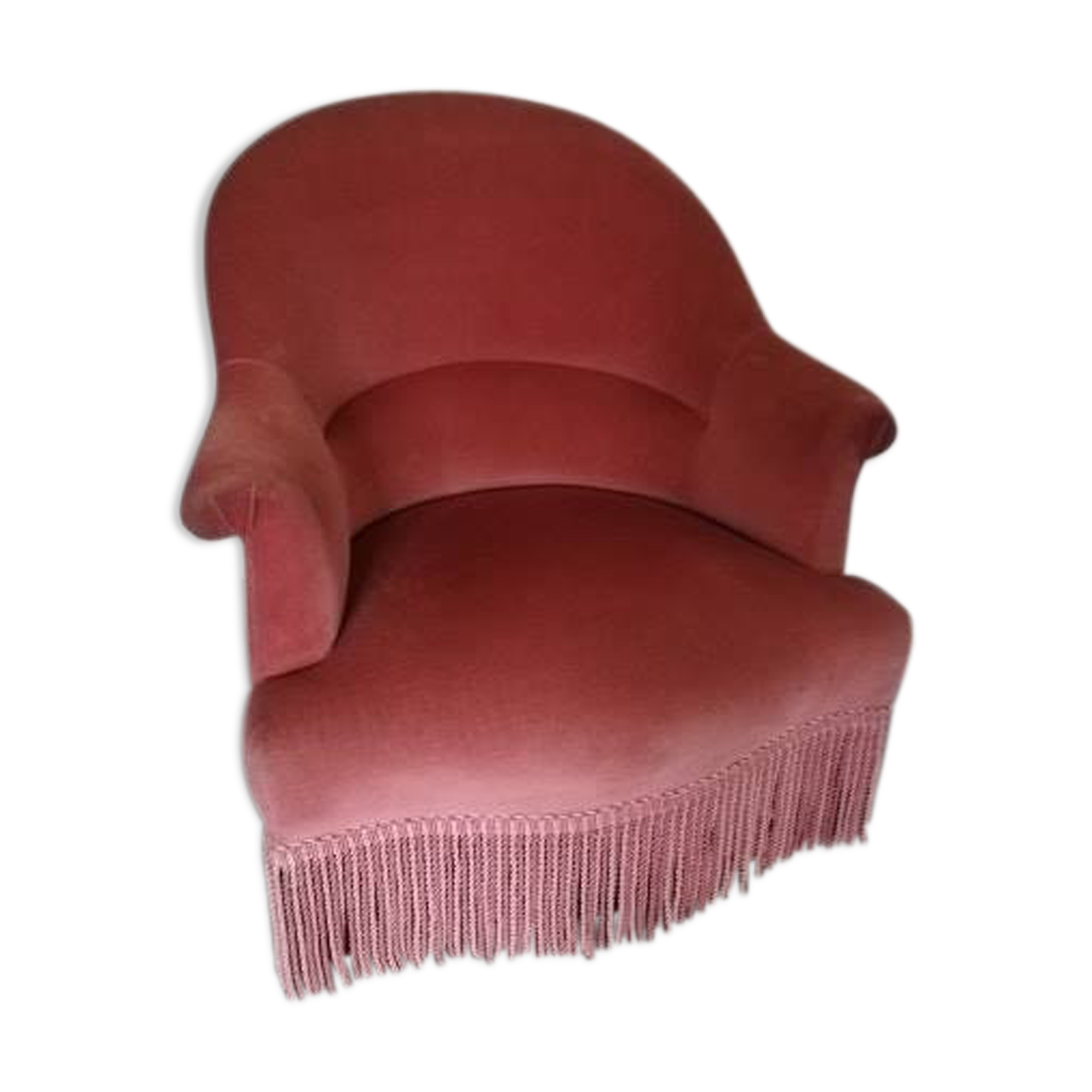Toad in Velvet armChair pink