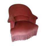 Toad in Velvet armChair pink
